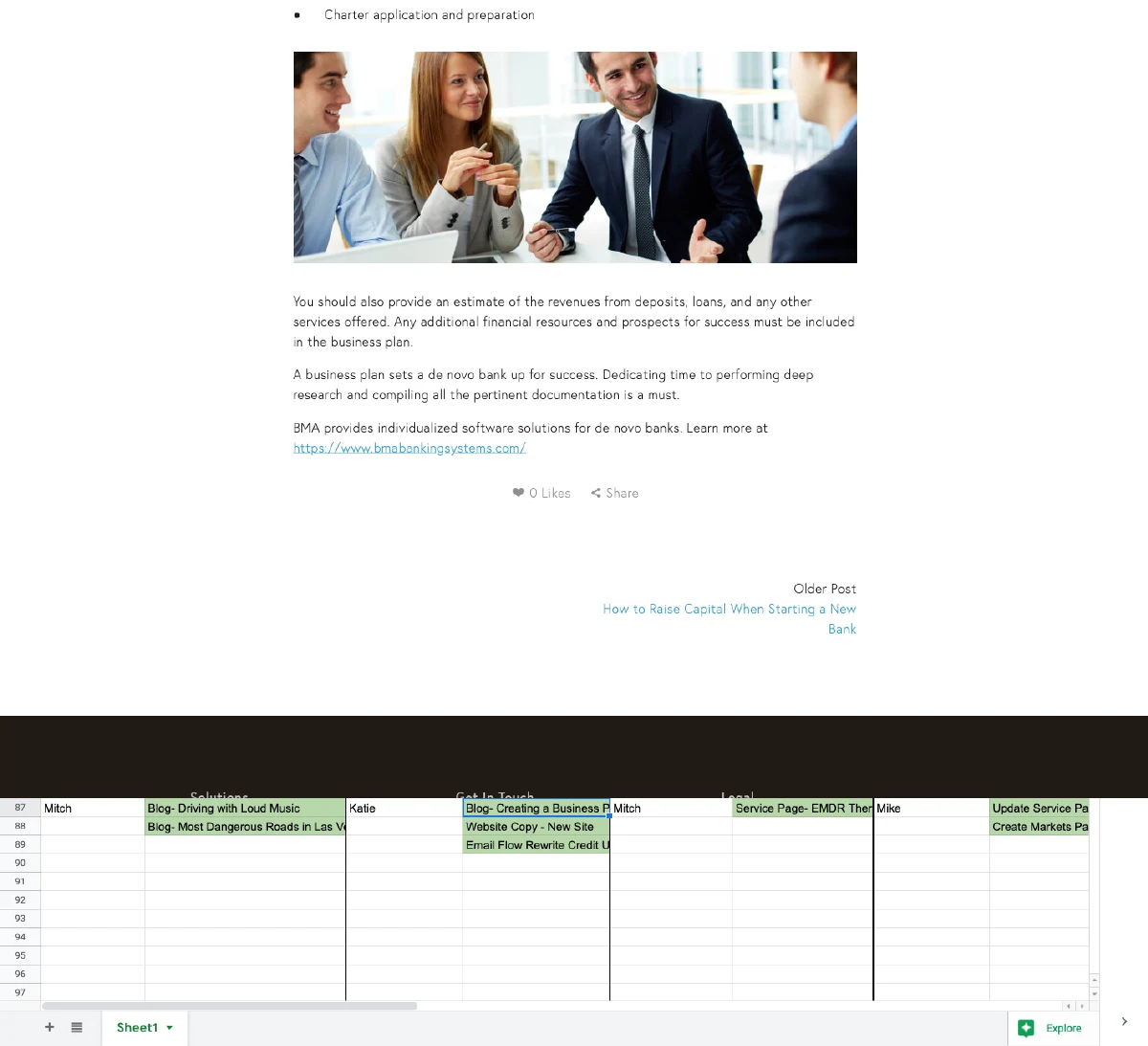 Creating a business plan for a bank — page 1, part 3 of 3