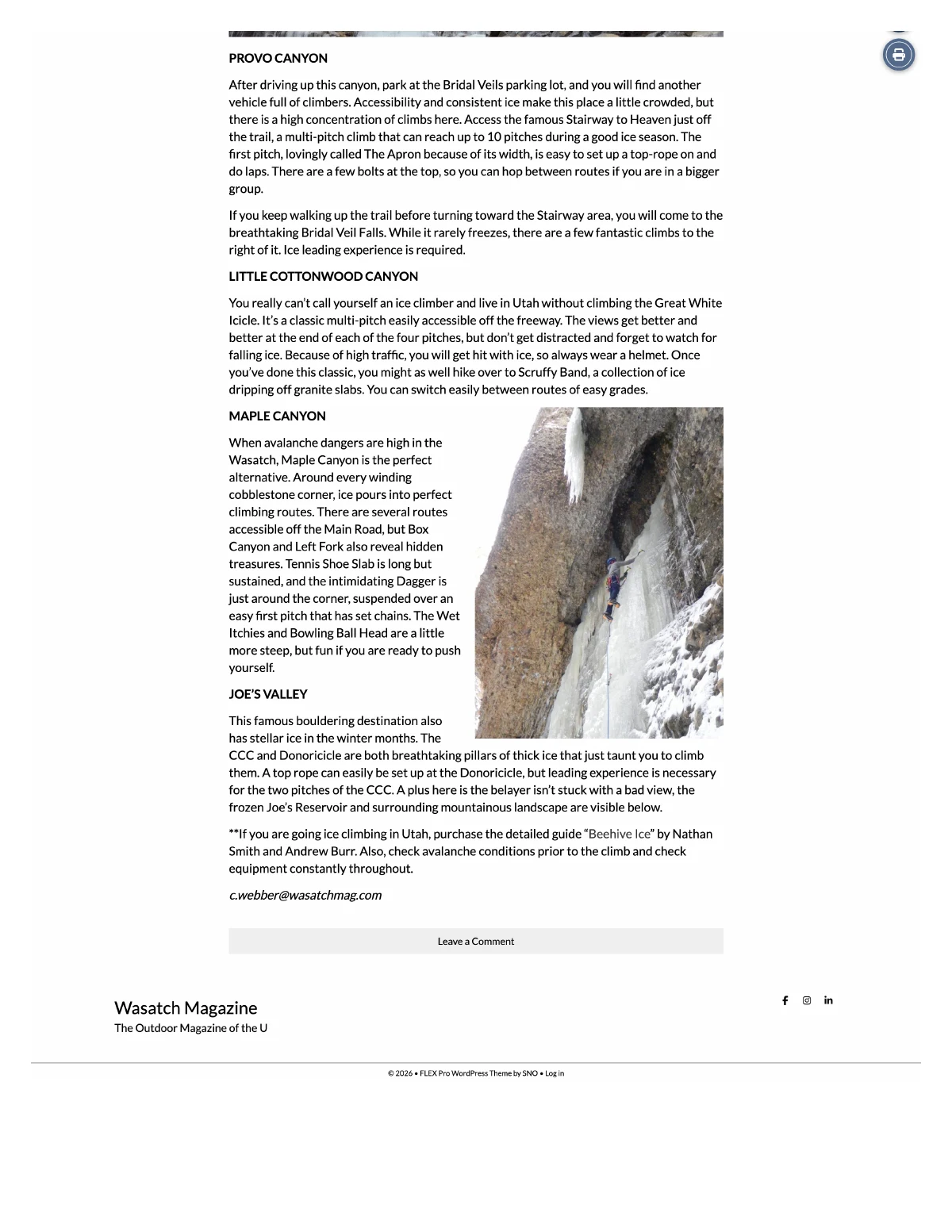 Find Your Pitch, Ice Climbing close to home — page 2