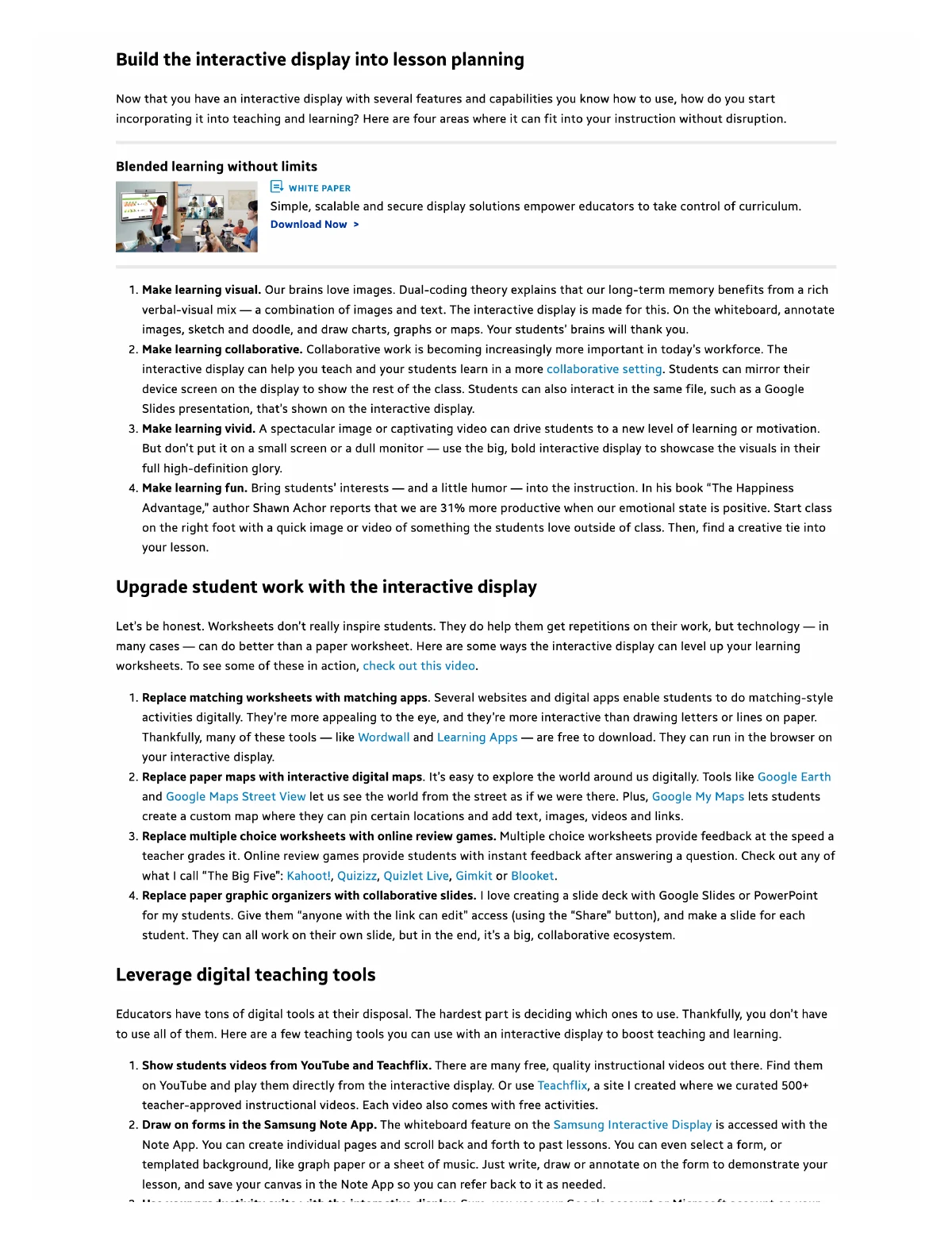 Practical ideas from an educator — page 2, part 1