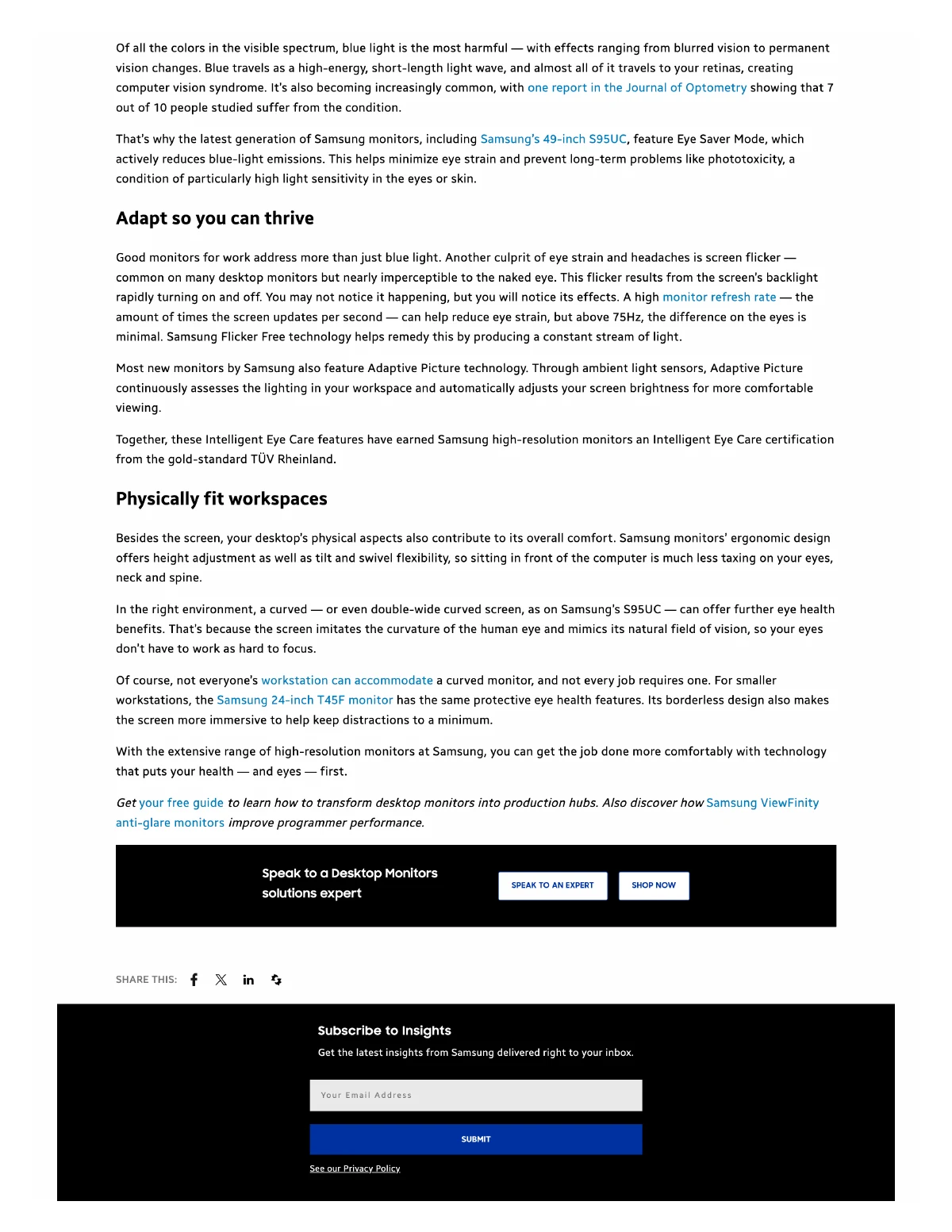 Choosing with eye comfort in mind — page 2, part 1