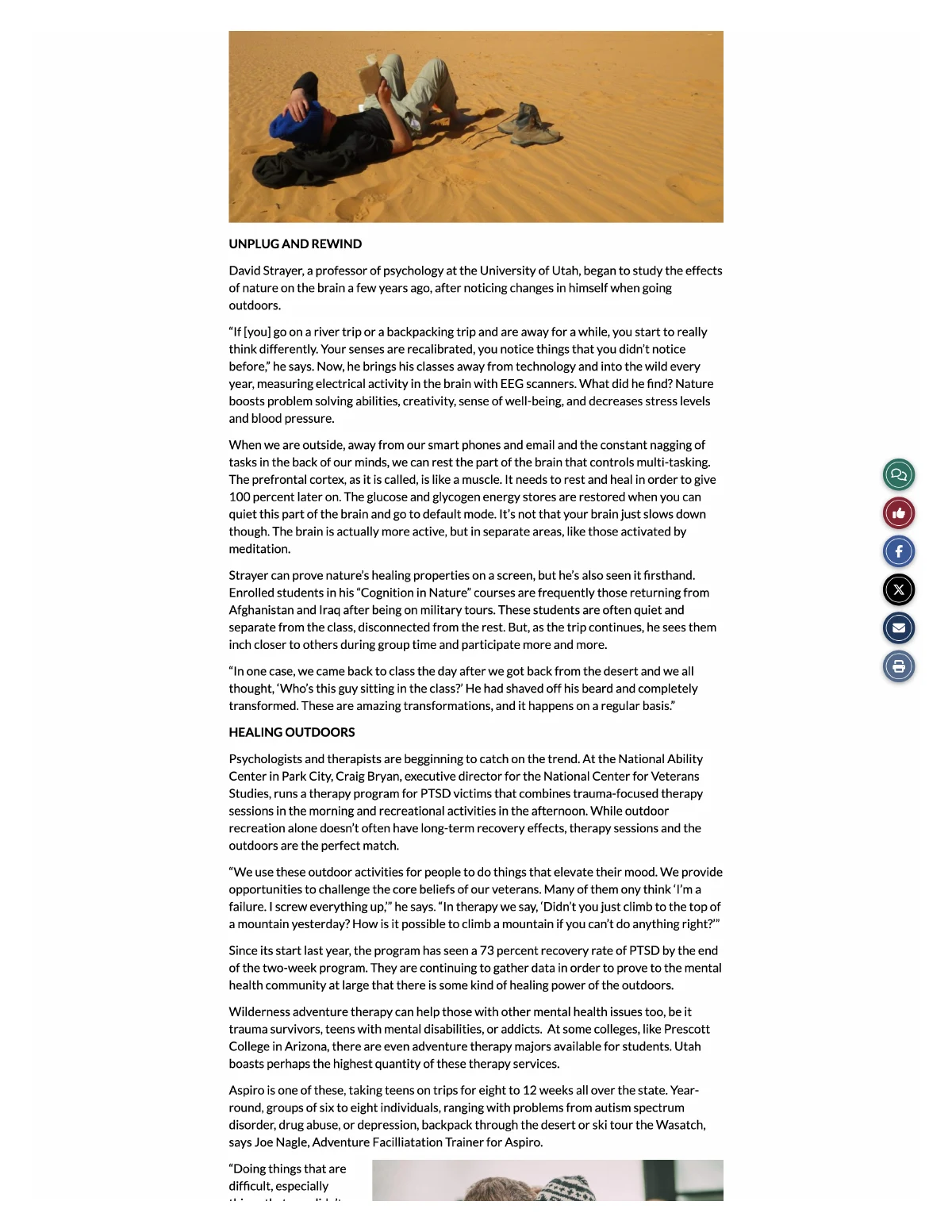 Natural Medicine: Mending Wounds through Outdoor Adventure Therapy — page 2