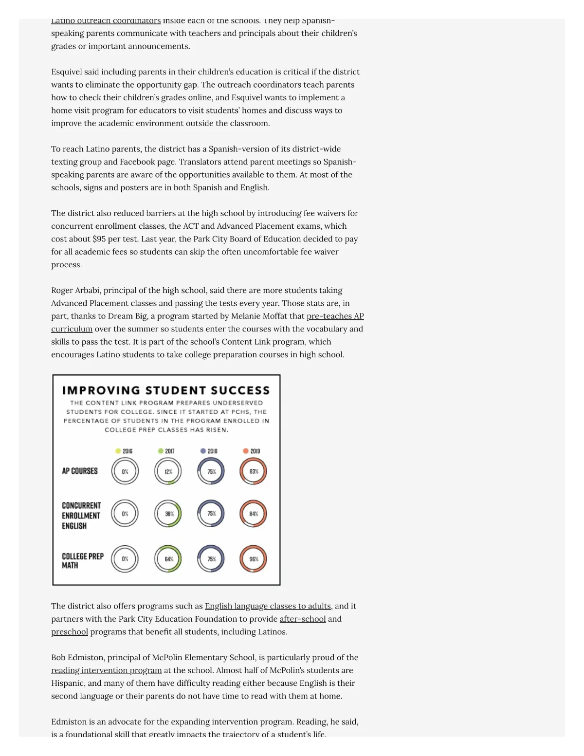 Park City schools make large strides to close the opportunity gap — page 4