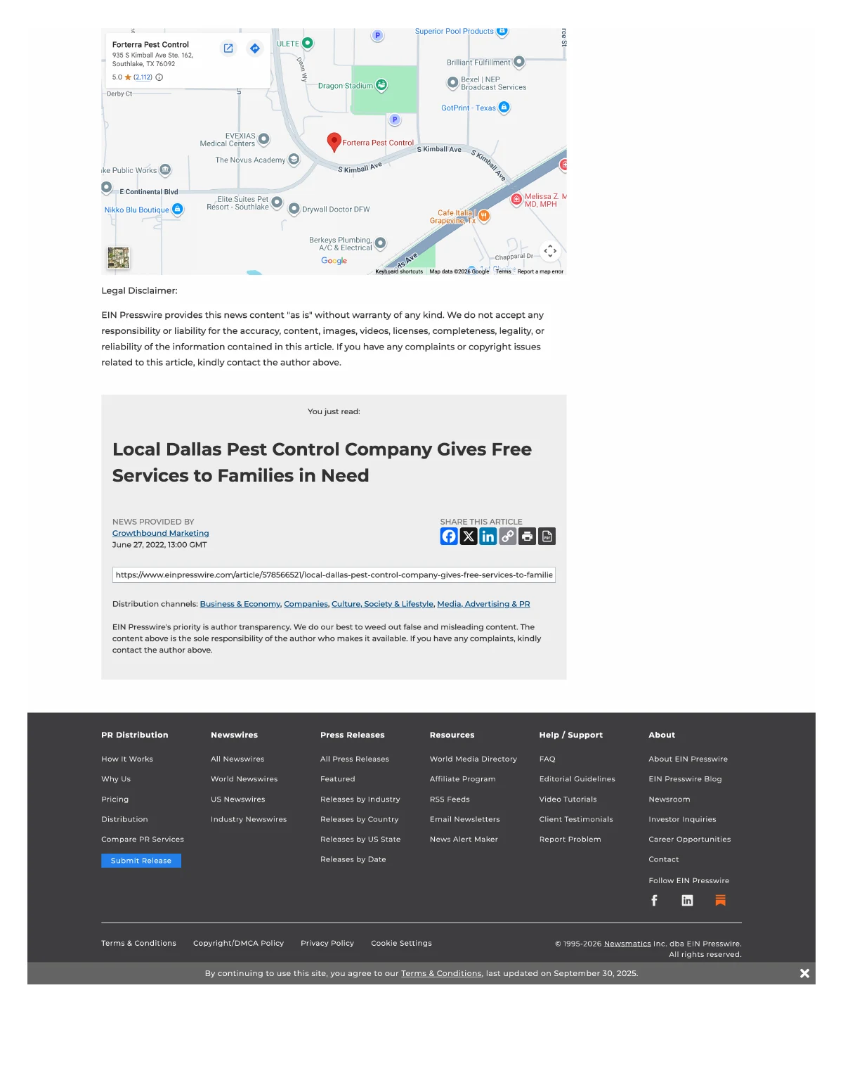 Local Dallas Pest Control Company Gives Free Services to Families in Need — page 2
