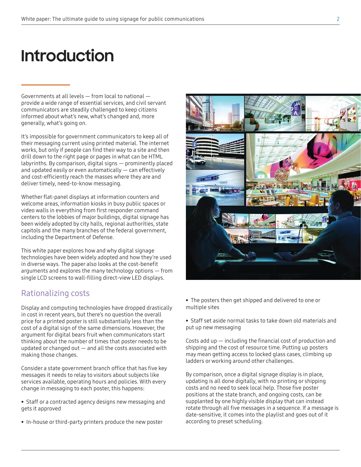 The ultimate guide to using signage for public communications — selected sample page